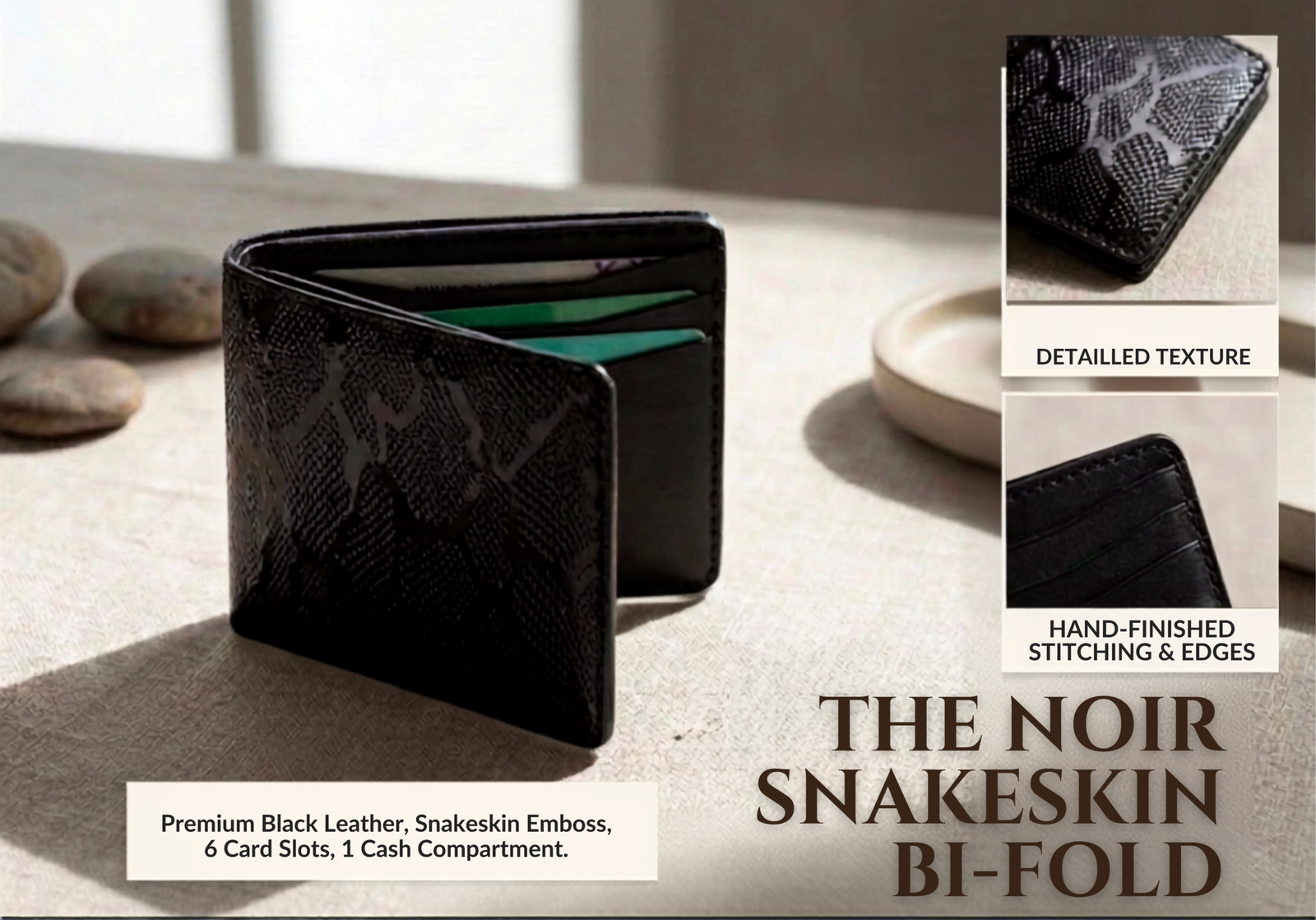 The Noir Snakeskin Bifold - Image 4