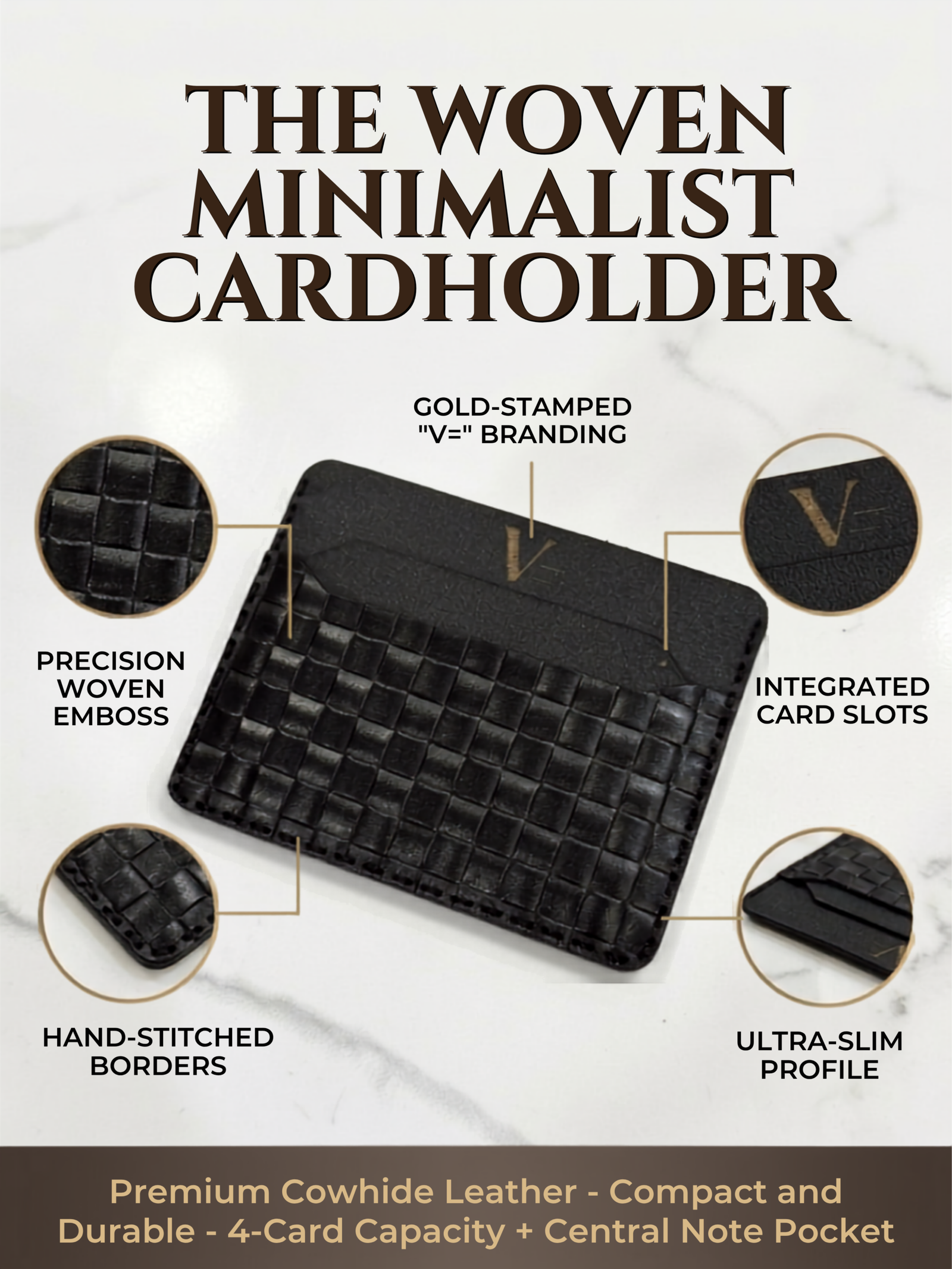 The Woven Noir Minimalist Cardholder - Image 5
