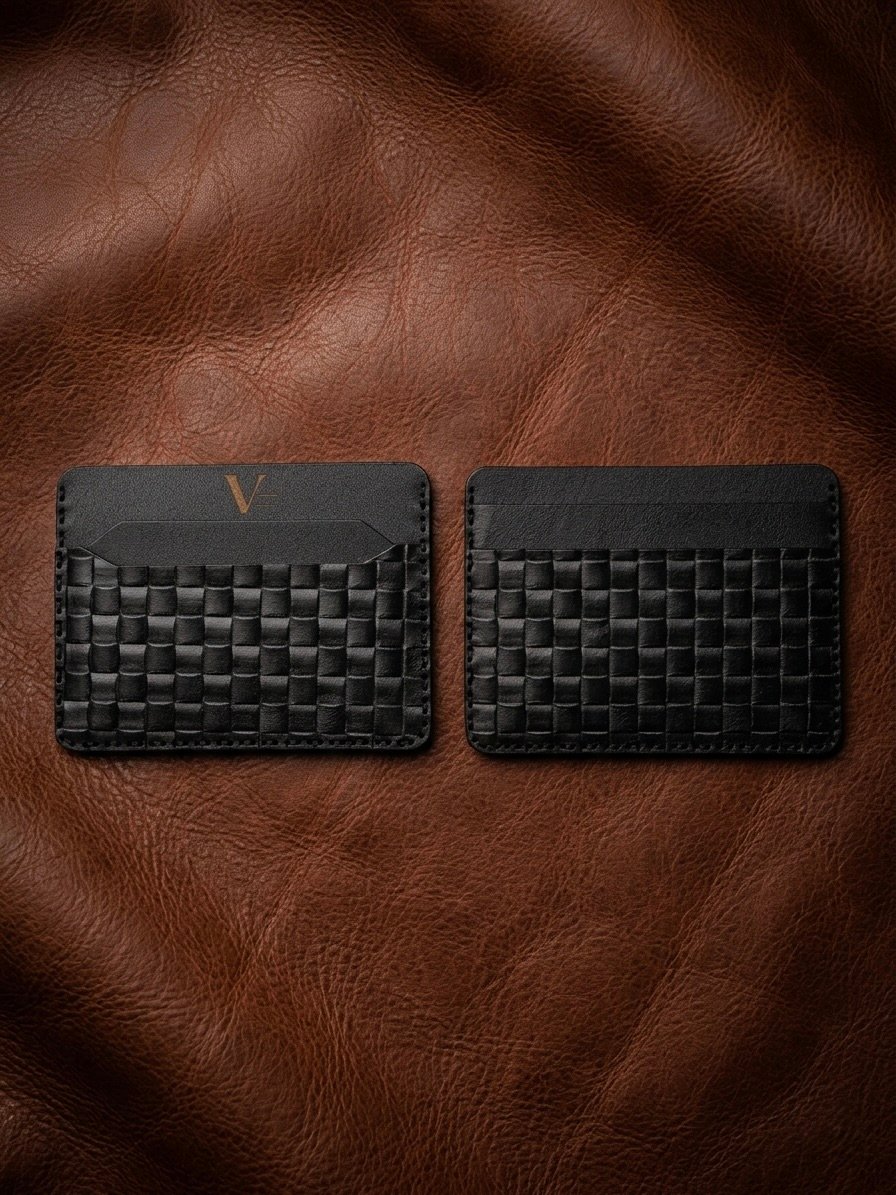 The Woven Noir Minimalist Cardholder - Image 4
