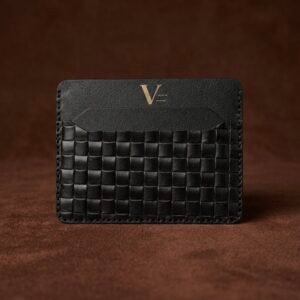 The Woven Noir Minimalist Cardholder