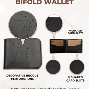 Brogue Bi-Fold Wallet