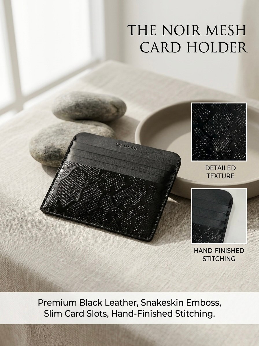The Noir Mesh Card Holder - Image 4